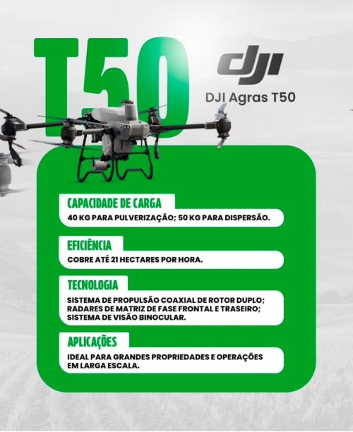 Comprar Drone Agrícola Agras DJI T50 Baterias Carregador a