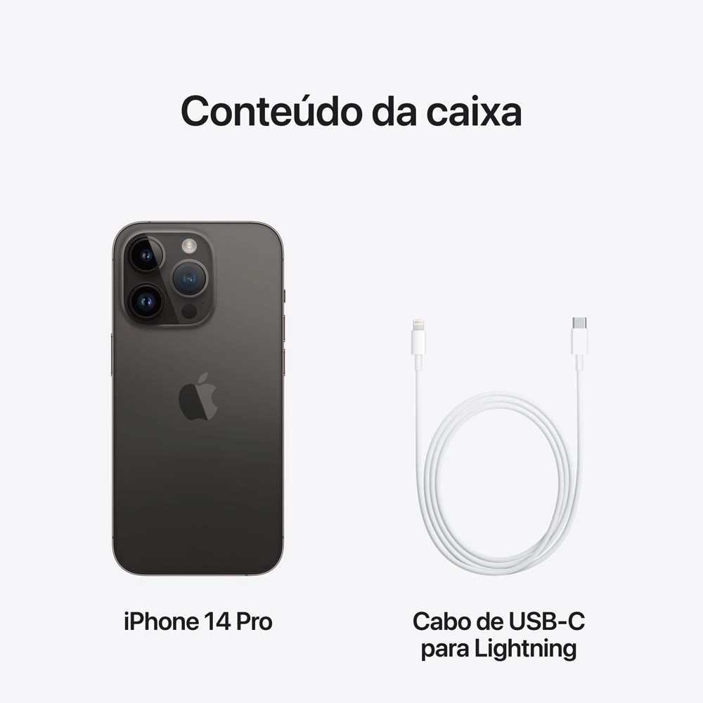 Apple iPhone 14 Pro 256GB iOS 5G Wi-Fi Tela 6.1'' Câmera Tripla