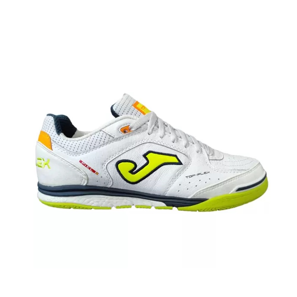 Chuteira de Futsal Joma Top Flex Rebound Branco e Amarelo