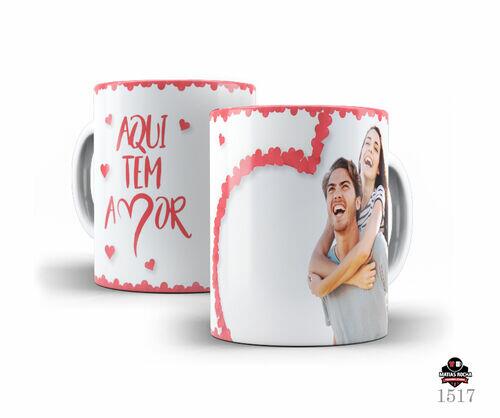Caneca para namorados com foto e nome personalizado