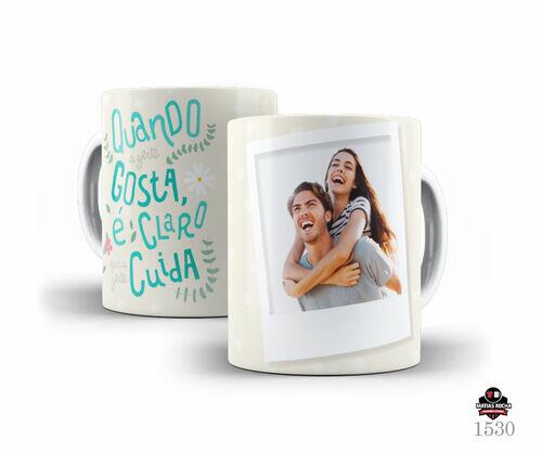 Caneca para namorados com foto e nome personalizado