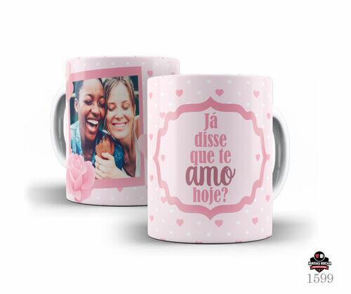 Caneca para namorados com foto e nome personalizado