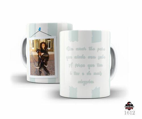 Caneca para namorados com foto e nome personalizado
