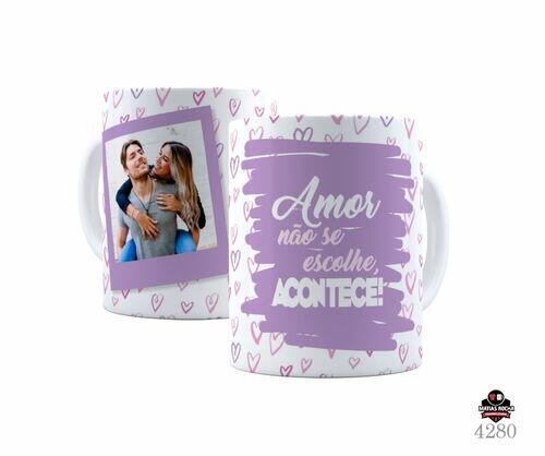 Caneca para namorados com foto e nome personalizado
