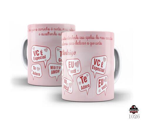 Caneca para namorados com frases