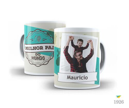 Caneca de Porcelana Branca Melhor pai do mundo Personalizada