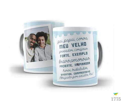 Caneca de Porcelana Branca Meu velho Personalizada