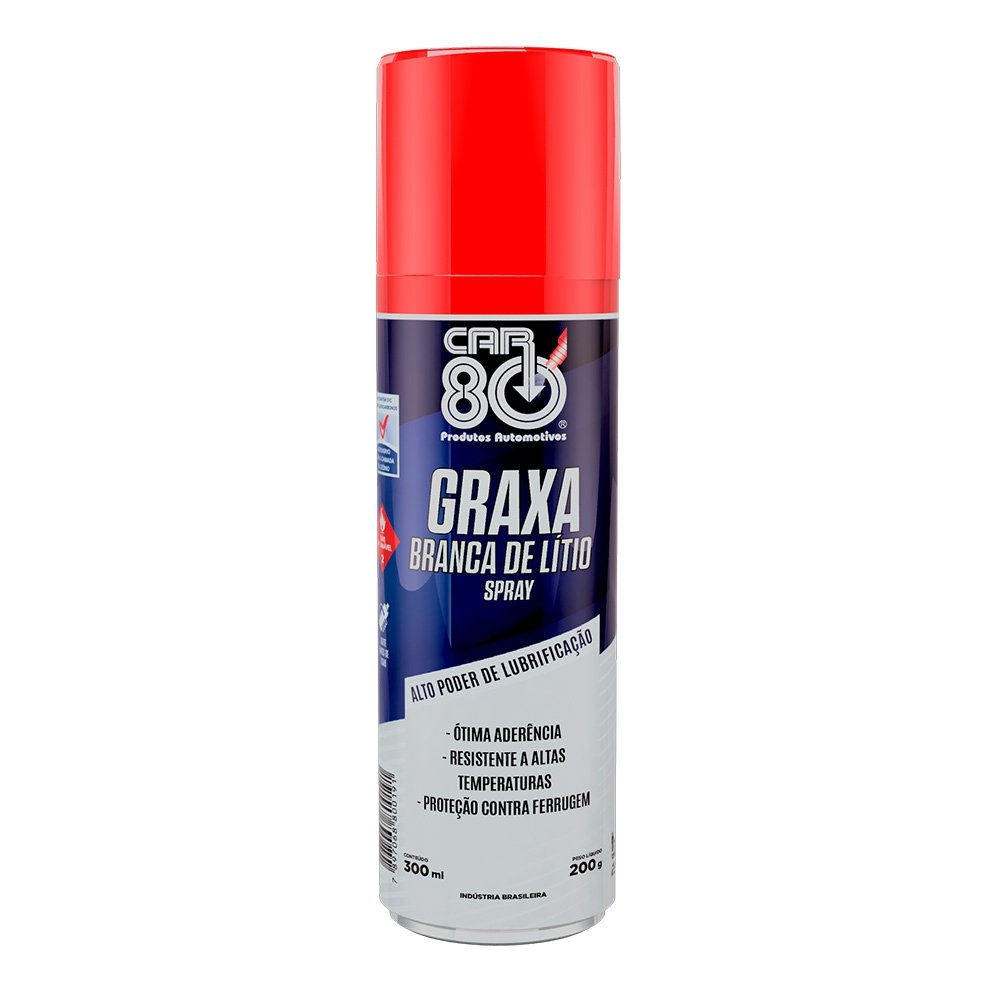 Comprar Graxa Branca de Lítio Spray 300ml Car 80 - Loja de Pneus em  Fortaleza - Casa dos Pneus