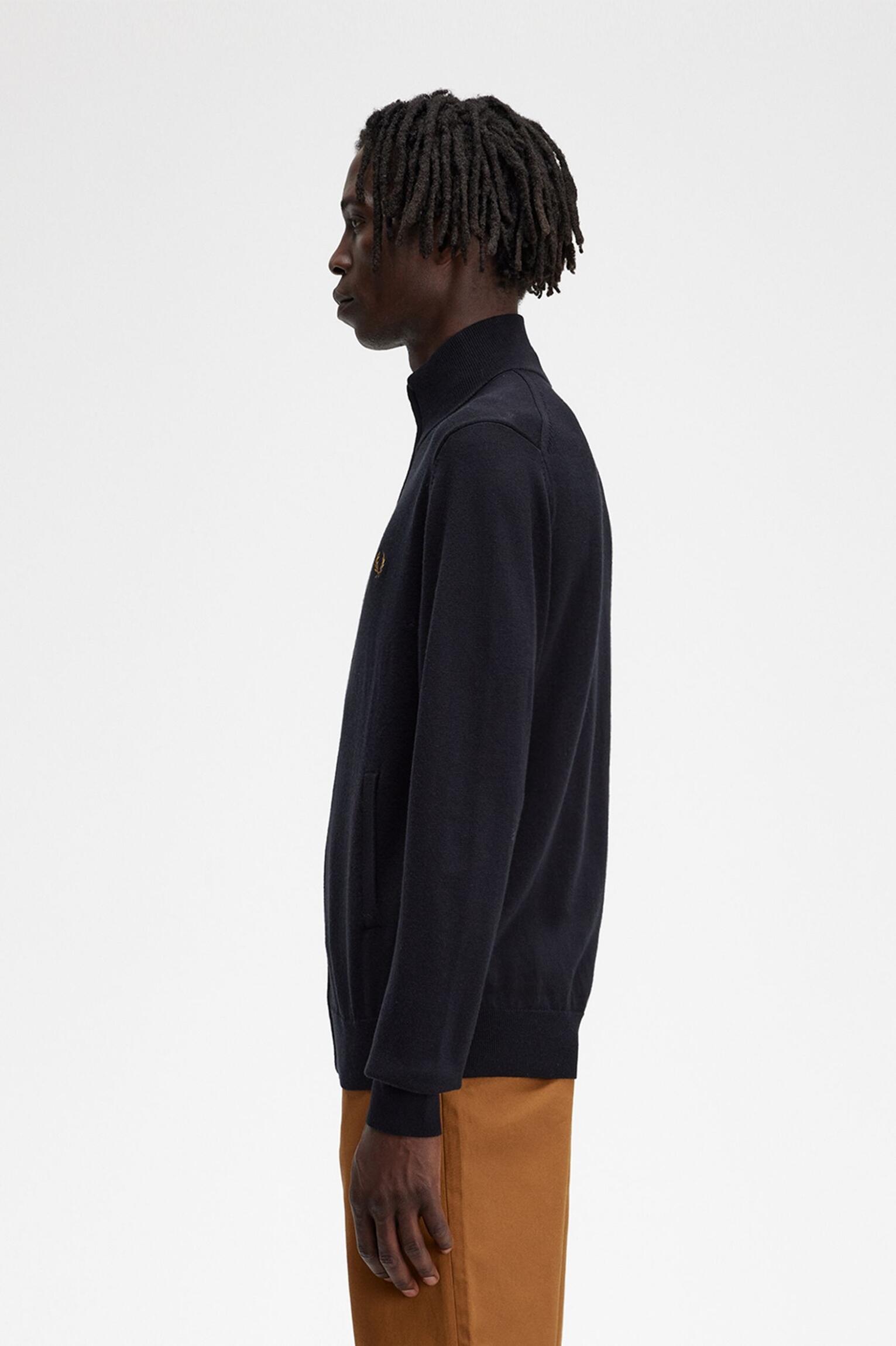 Casaco Clássico Cardigan Zíper | Fred Perry