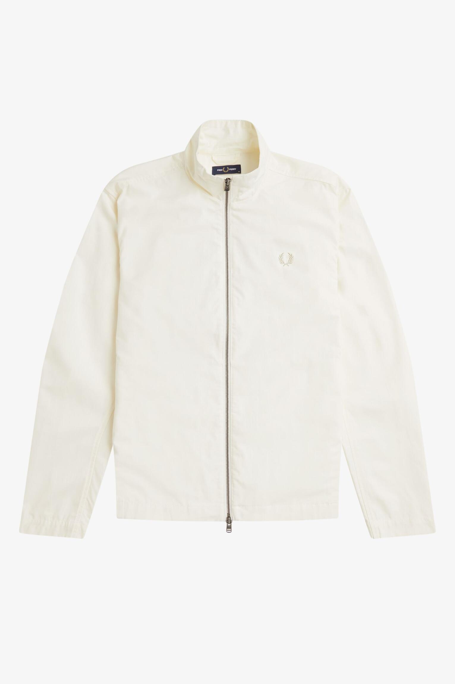 FRED PERRY ホワイト ジップアップジャケット UK 8 Jaqueta de Treino Ripstop | Atemporalidade Fred Perry