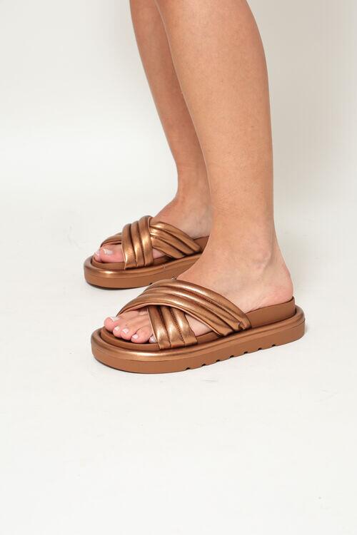 Flat bronze tira cruzada