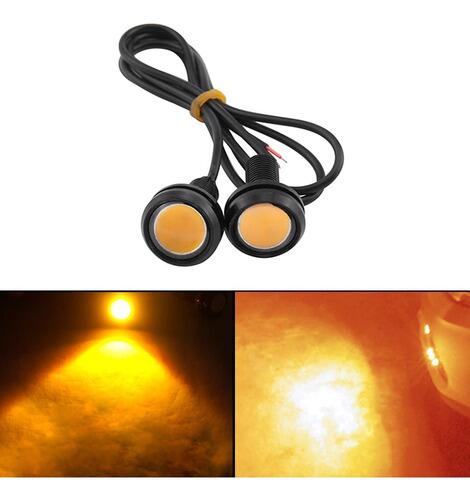 Comprar 1 uni DRL Mini Milha 23mm Luz Laranja. - a partir de R$14,82