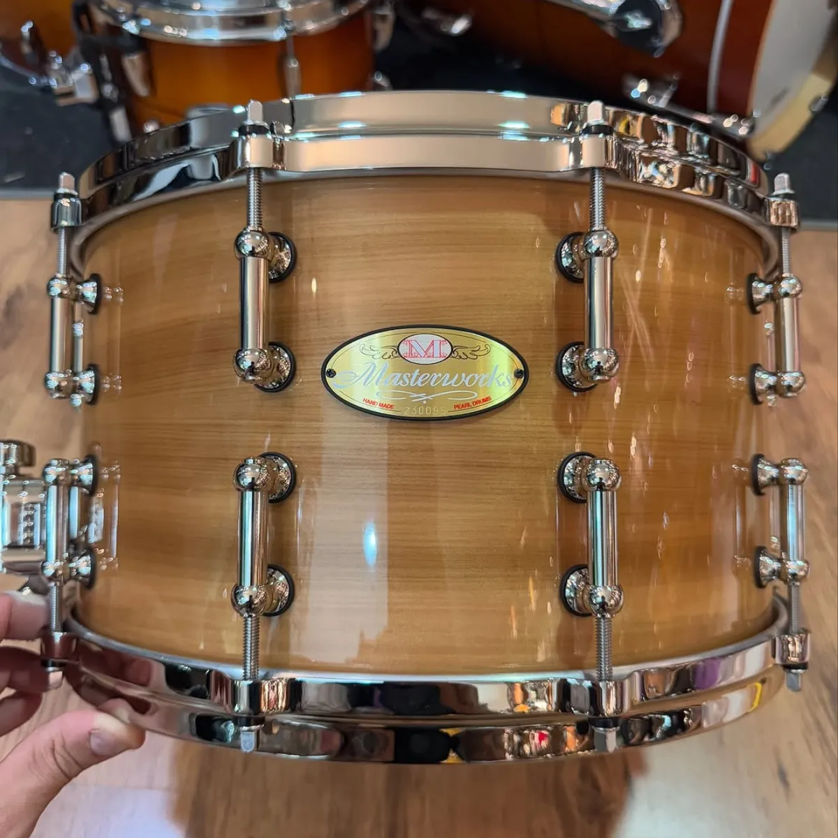 Caixa Pearl Masterworks 14x8 Gloss Natural Gum - MW1480S/N - R