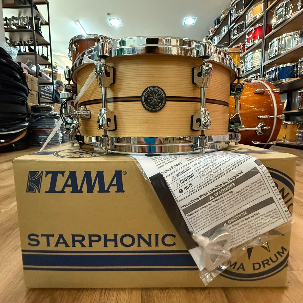 サムライ Comprar Caixa Tama Starphonic Japonesa 14x6 Acabamento Brown