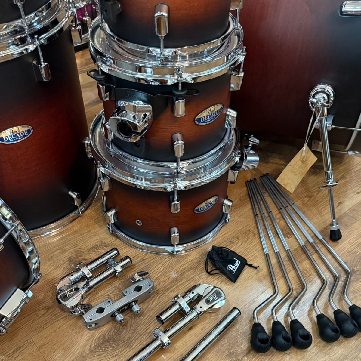 Comprar Bateria Pearl Decade 100% Em Maple Acabamento Satin Brown Burst ...