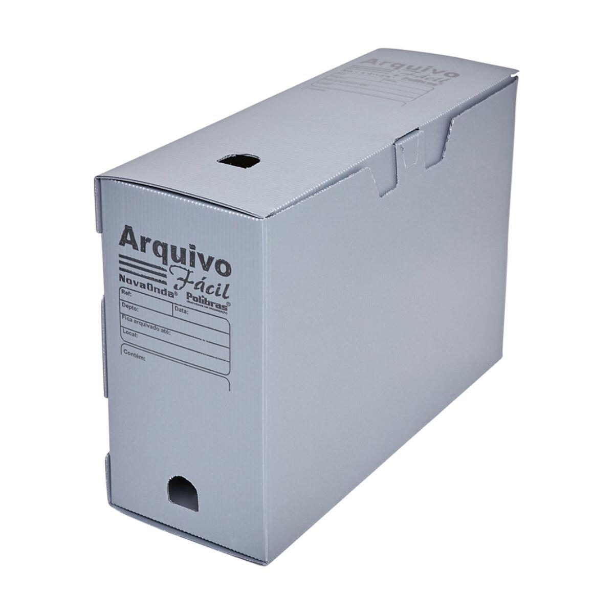 Caixa Arquivo Morto Plástico Polionda 360x135x252mm - de R$5,82 a R$7,12