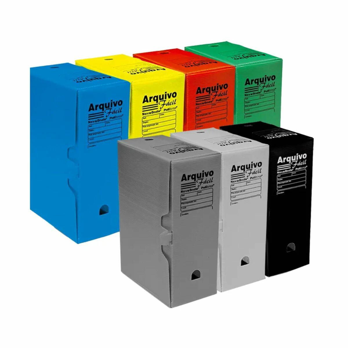Caixa Arquivo Morto Plástico Polionda 360x135x252mm - de R$5,82 a R$7,12