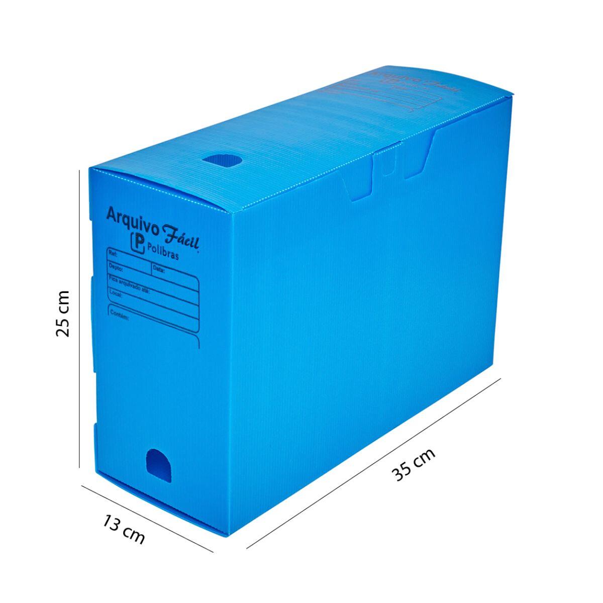 Caixa Arquivo Morto Plástico Polionda 360x135x252mm - de R$5,82 a R$7,12