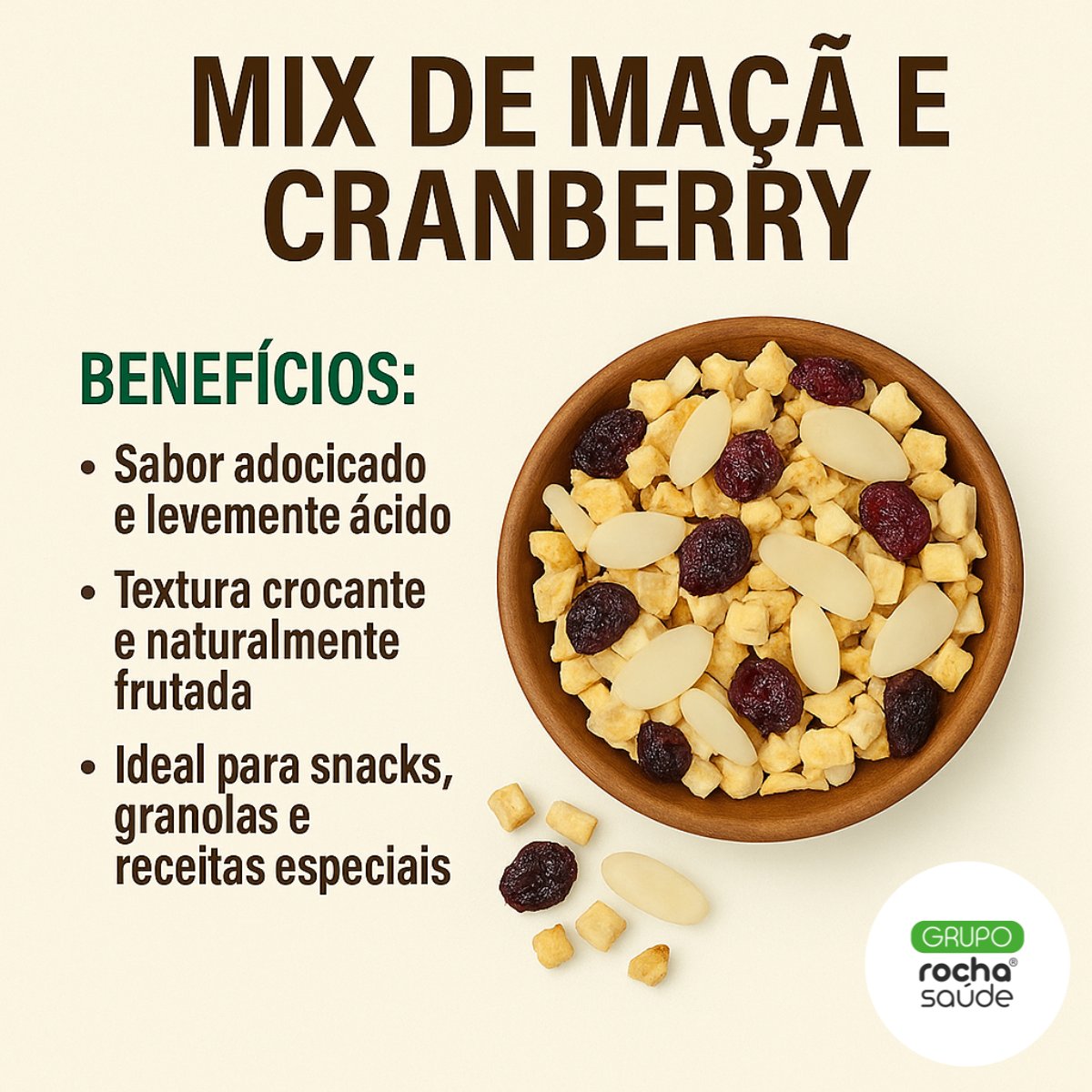Comprar Mix de Maça e Cranberry 100G - a partir de R$8,09 - Grupo Rocha ...
