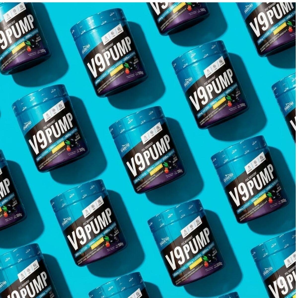V9 Pump Pre Treino 300g Acai Guarana Zero Carbo Shark Pro - a