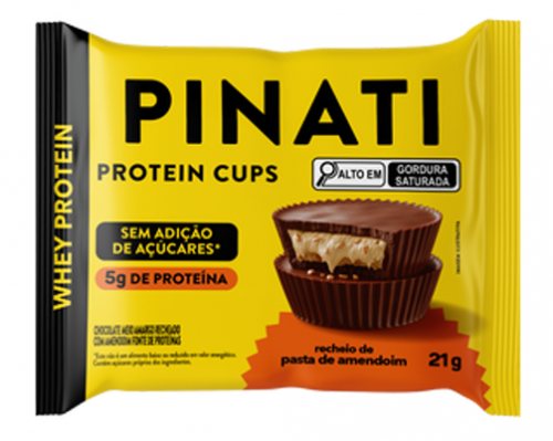 CUPS PROTEIN RECHEADO SABOR CREME DE AVELA 21G PINATI - a partir
