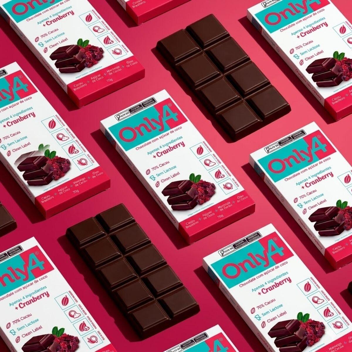 CHOCOLATE 70% C/FRAMBOESA S/LACTOSE ONLY4 70g | Grupo Rocha - a