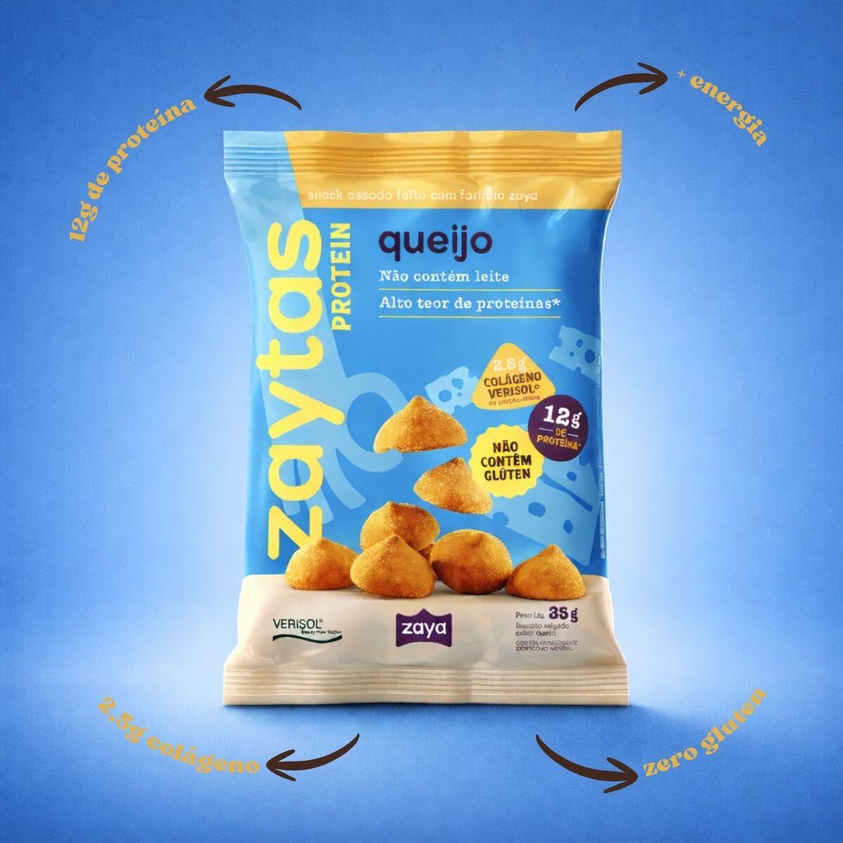 Zaytas Protein Queijo 12g Proteina Com Colageno Snack Fit