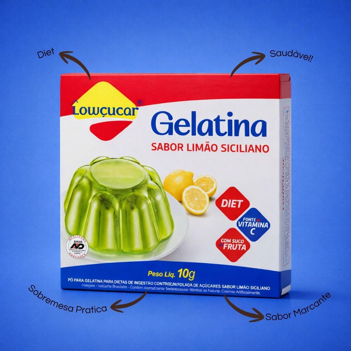 Comprar Gelatina Diet Vit C Limão Siciliano 10g Lowçucar Sobremesa Zero ...