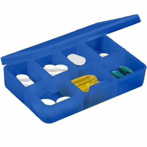 Kit 3x Porta Comprimidos com 7 Divisórias TopGet Azul