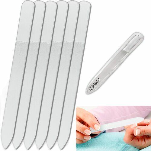 Kit 6x Lixa de Vidro Para Unha Topget Transparente