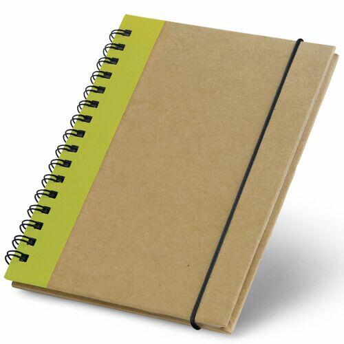 Kit 5x Caderneta de Anotações Ecológica 10x14cm 60 Folhas Sem Pauta Verde Claro