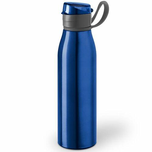 Kit 2x Garrafa Squeeze Alumínio 650 ml Capri TopGet Azul e Cinza
