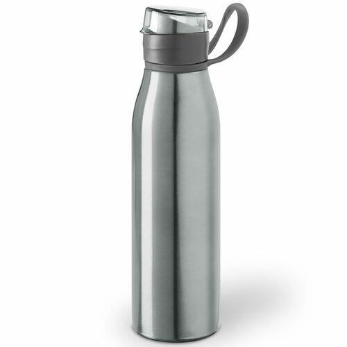 Kit 2x Garrafa Squeeze Alumínio 650 ml Capri TopGet Azul e Cinza