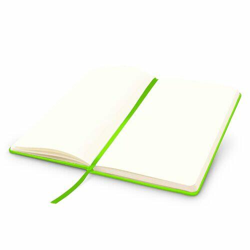 Kit 5x Caderneta de Anotações 9x14cm 80 Fls Sem Pauta Verde Claro