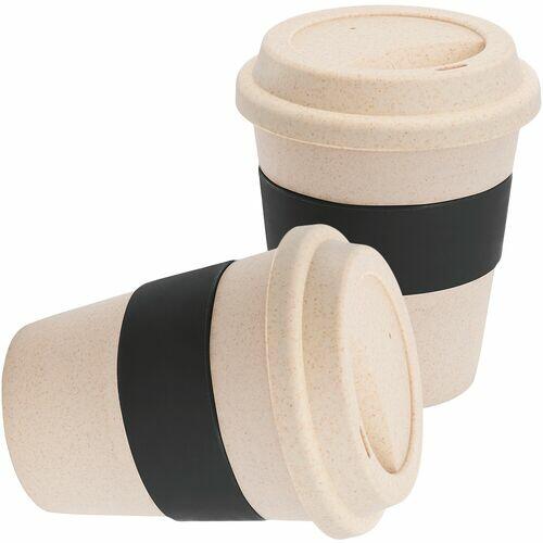 Kit 2x Copo Fibra de Bambu Fibre TopGet Preto