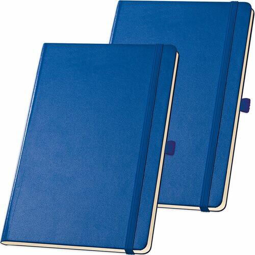 Kit 2x Caderneta de Anotações 12x18cm 80 Fls Sem Pauta Azul