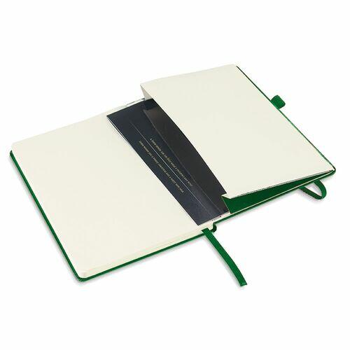 Kit 5x Caderneta de Anotações 13,7x21cm 80 Fls Sem Pauta Verde