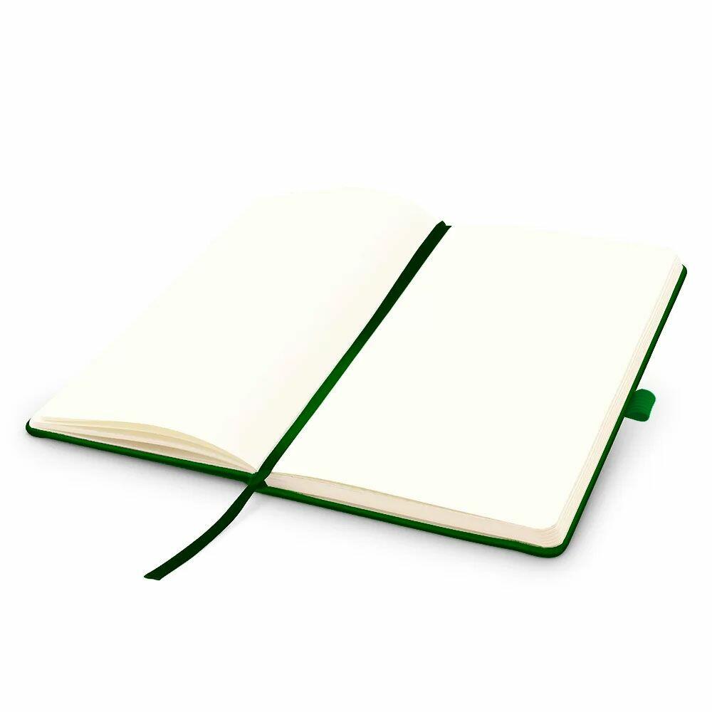 Kit 5x Caderneta de Anotações 13,7x21cm 80 Fls Sem Pauta Verde