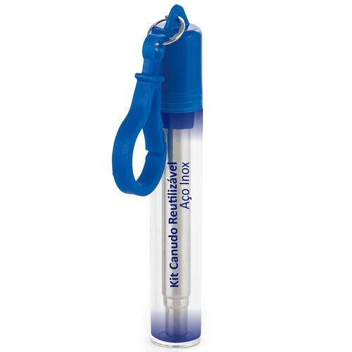Kit Canudo em Inox e Escova de Limpeza TopGet