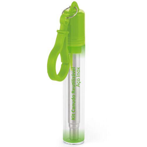 Kit Canudo em Inox e Escova de Limpeza TopGet