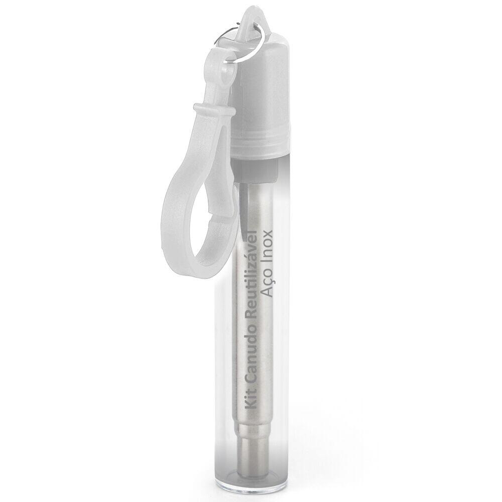 Kit Canudo em Inox e Escova de Limpeza TopGet