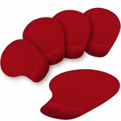 Kit 5x Mouse Pad Ergonômico com Apoio de Punho Topget Vermelho