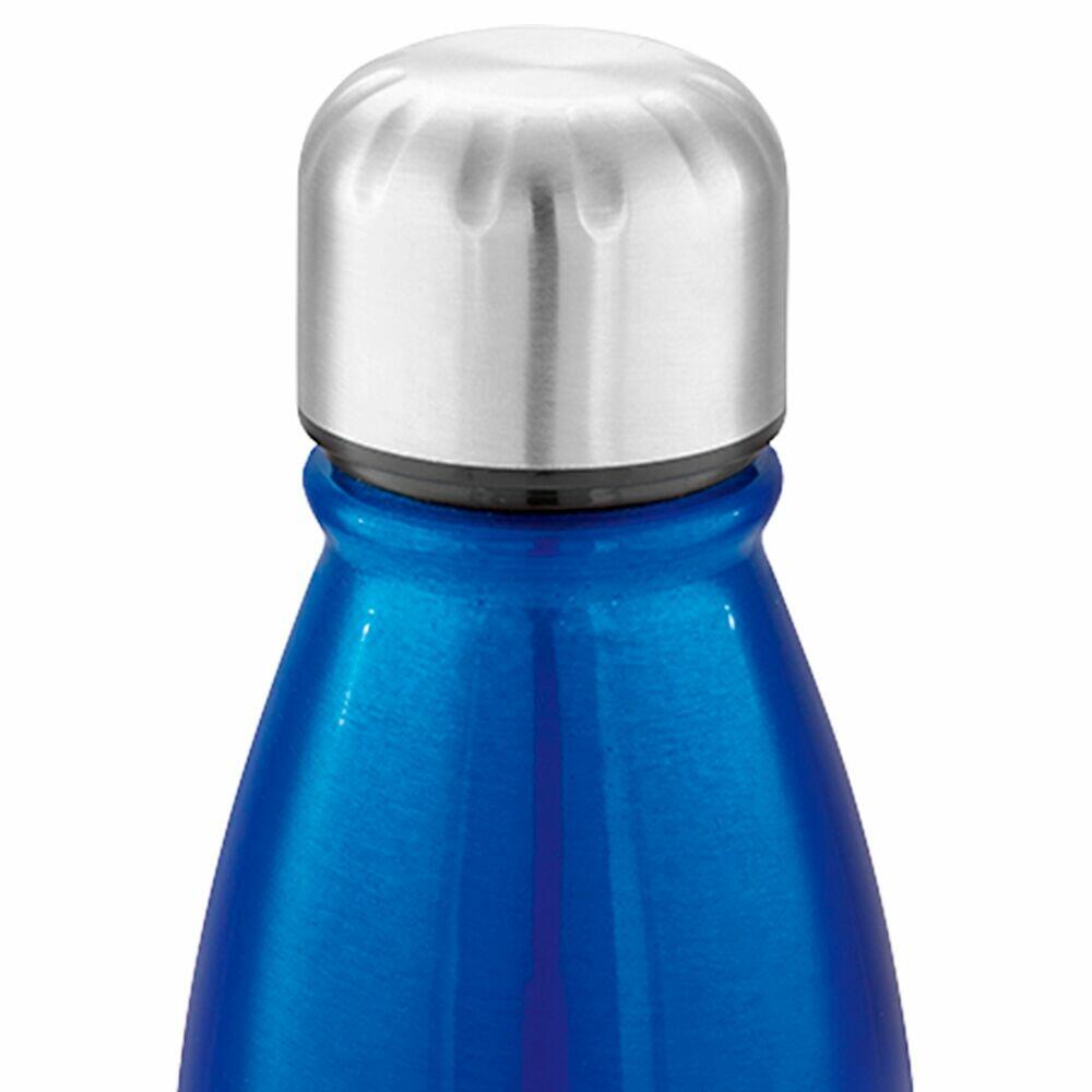 Kit 2x Squeeze Alumínio 500 ml Wave TopGet Azul e Preto