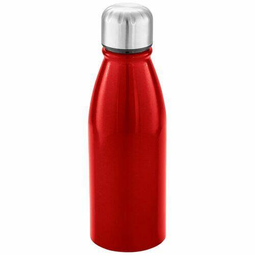 Kit 2x Squeeze Alumínio 500 ml Wave TopGet Branco e Vermelho