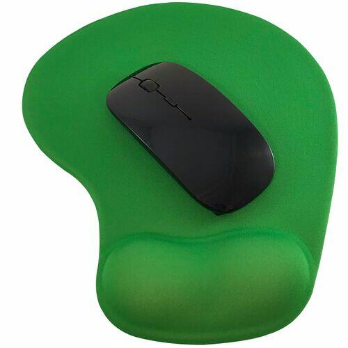 Kit Mouse Sem Fio e Mouse Pad Ergonômico TopGet Verde e Preto