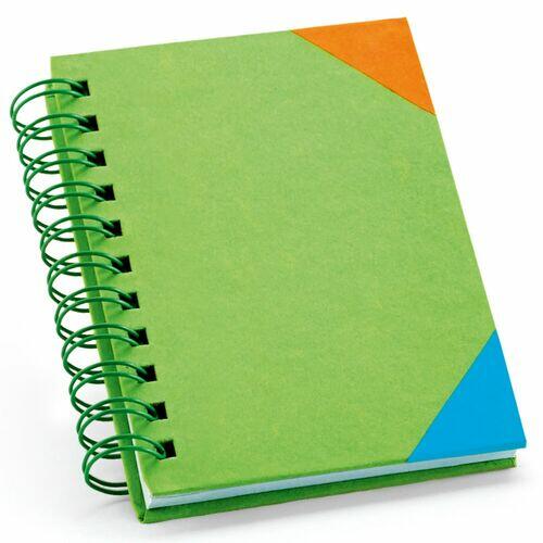 Kit 5x Mini Caderneta Capa Dura 8x10cm 60 Folhas Pautadas Verde Claro