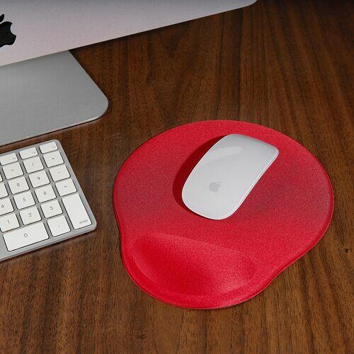 Kit 3x Mouse Pad de Espuma Leve TopGet Vermelho