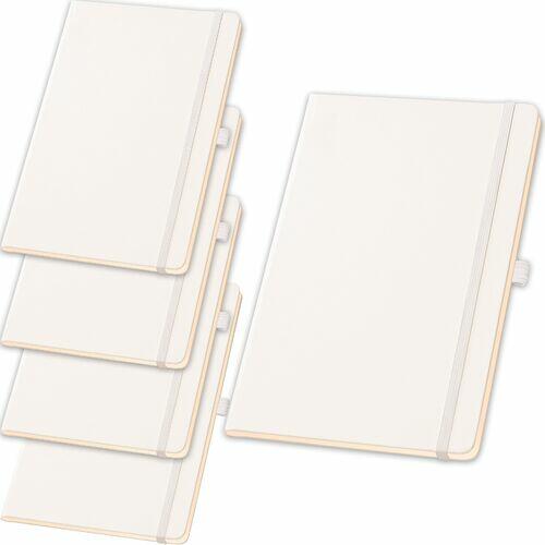 Kit 5x Caderneta de Anotações 12x18cm 80 Fls Sem Pauta Branco