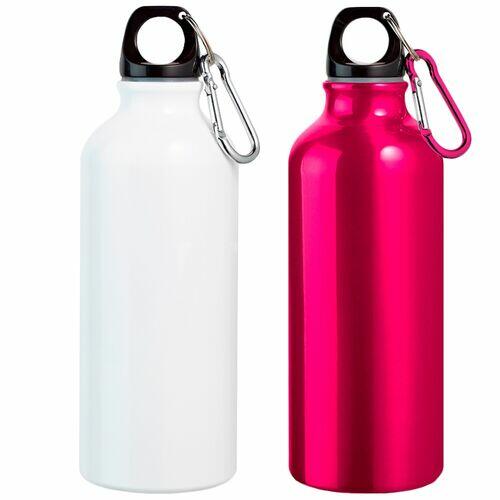kit 2x Garrafa Squeeze Sport 500 ml TopGet Branco e Rosa