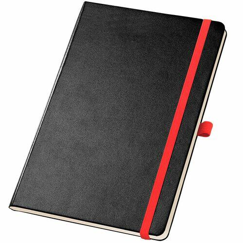 2x Caderneta de Anotações 13,7x21cm 80 Fls Pautadas Preto e Vermelho